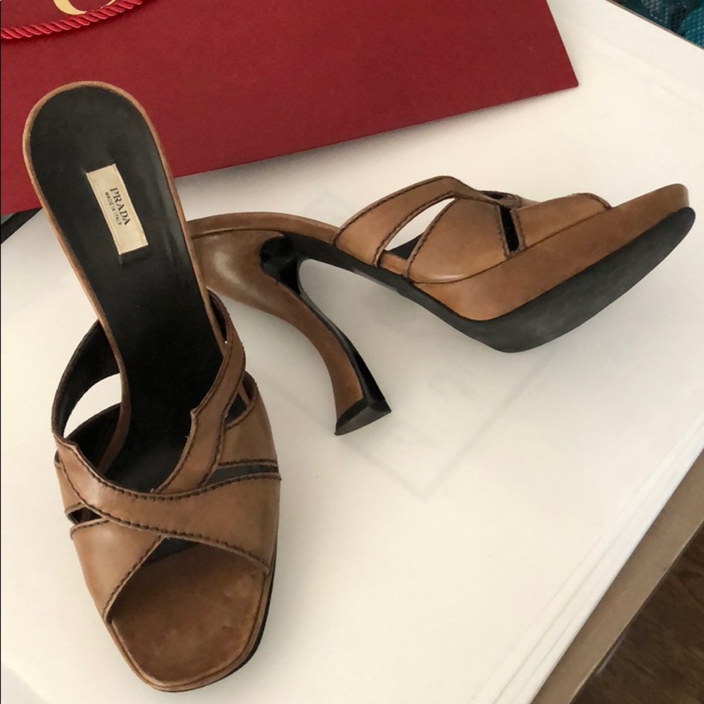 Prada women sandal heels 38.5